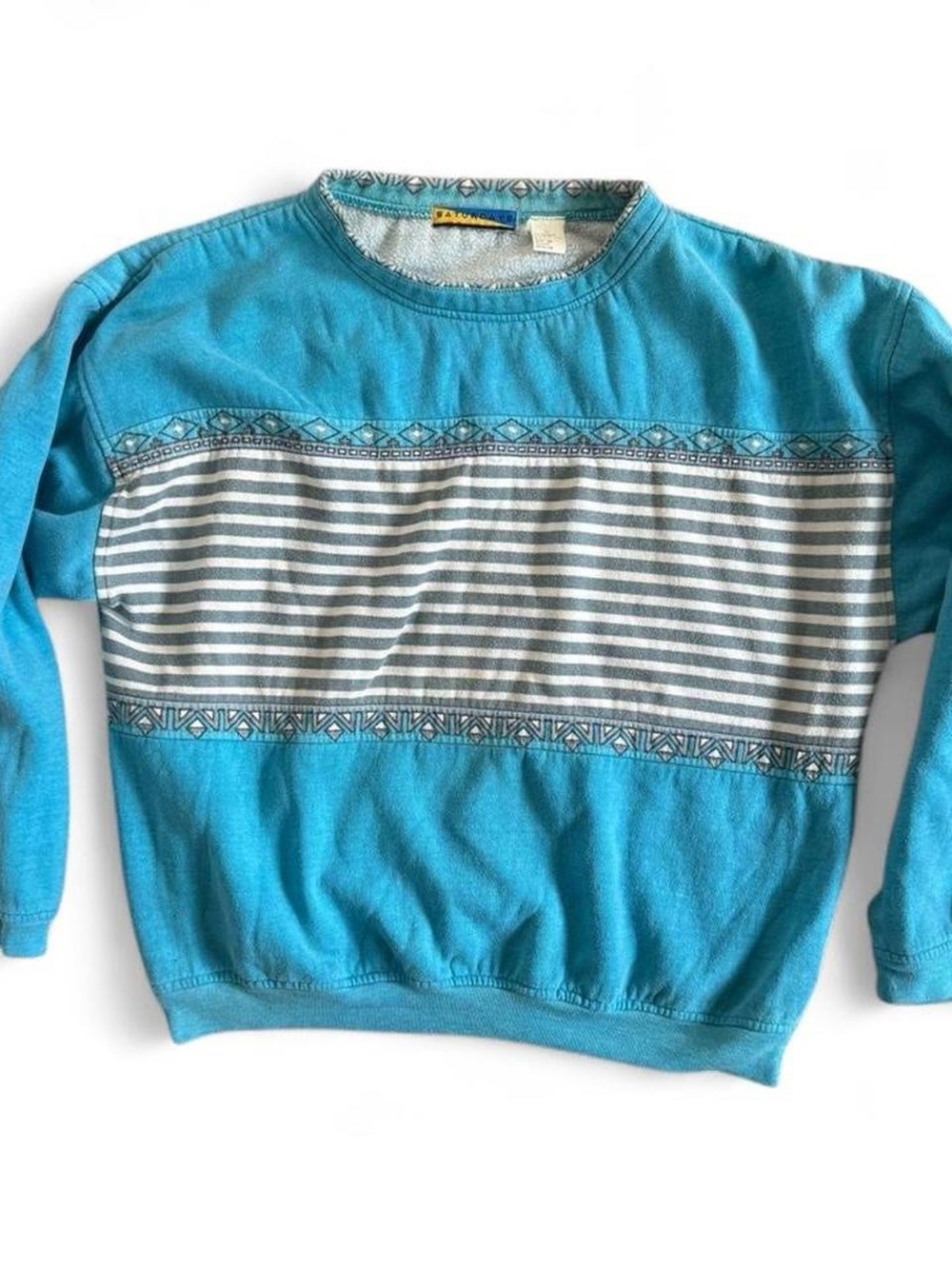 Vintage 1991 Saturdays Aztec-Style Sweatshirt